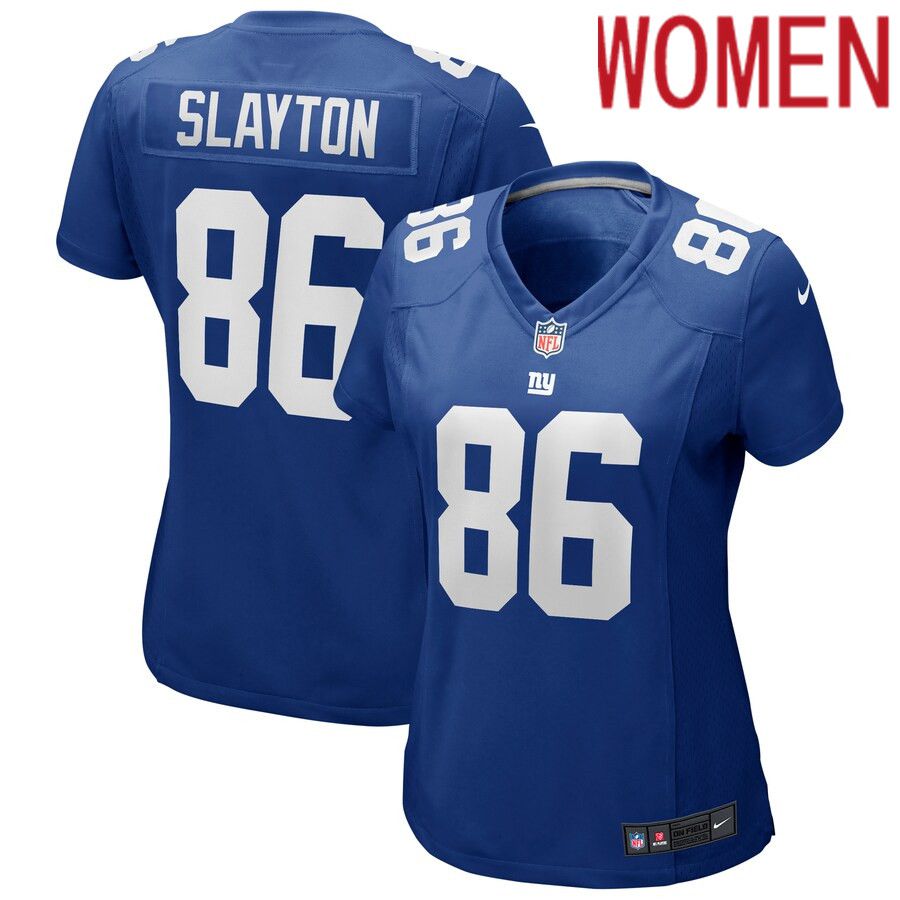 Women New York Giants 86 Darius Slayton Nike Blue Game Player NFL Jersey